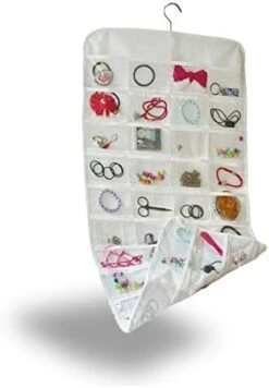 TabEnter Double-Sided Jewelry Hanging Organizer Display Hanger Small Tools Holder With 80 Clear Pockets (Black) 13 TabEnter Double-Sided Jewelry Hanging Organizer Display Hanger Small Tools Holder With 80 Clear Pockets (Black) -Songmics Furniture Shop 41DS5h9iDcL. AC