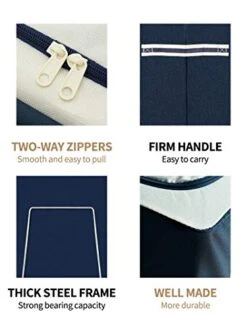 Clothes Storage Boxes Bins - 72L X 2 Large Organizers With Steel Frame , Tulab Foldable Oxford Containers Set, Clear Window & Reinforced Handles, Waterproof, For Closet, Bedding, Blankets (2-Pack, 20.07”x 15.73” X 14”) 10 Clothes Storage Boxes Bins - 72L X 2 Large Organizers With Steel Frame , Tulab Foldable Oxford Containers Set, Clear Window & Reinforced Handles, Waterproof, For Closet, Bedding, Blankets (2-Pack, 20.07”x 15.73” X 14”) -Songmics Furniture Shop 41DVfw3dLKL