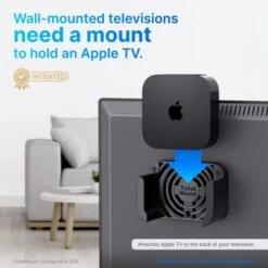 TotalMount Apple TV Mount – Compatible With All Apple TVs (including New 2022 Models, 2021 Models, And Apple TV 4K)