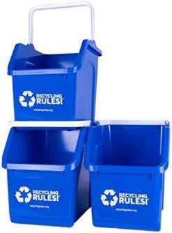 Recycling Rules! 6 Gallon Stackable Recycling Bin Container In Blue, Eco-Friendly BPA-Free Handy Recycler With Handle, 2-Pack 18 Recycling Rules! 6 Gallon Stackable Recycling Bin Container In Blue, Eco-Friendly BPA-Free Handy Recycler With Handle, 2-Pack -Songmics Furniture Shop 41Dc9M4fFsL. AC