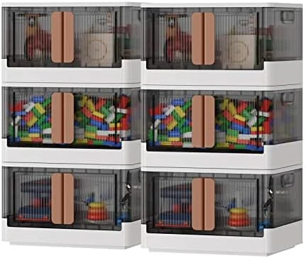 Sineda 4 Pack Storage Bins With Lids - 19 Gallon Collapsible Storage Bins With Wheels And Door, Stackable Storage Bins For Clothing, Blankets, Books, Bedding And Toys.(19 Gal-4Pack, Green) 8 Sineda 4 Pack Storage Bins With Lids - 19 Gallon Collapsible Storage Bins With Wheels And Door, Stackable Storage Bins For Clothing, Blankets, Books, Bedding And Toys.(19 Gal-4Pack, Green) - Image 8