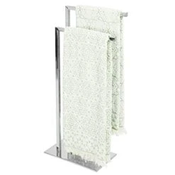 MDesign Tall Modern Stainless Steel Towel Rack Holder - 2 Tier Organizer For Bathroom Storage And Organization Next To Tub Or Shower, Holds Bath & Hand Towels, Washcloths - Chrome 10 MDesign Tall Modern Stainless Steel Towel Rack Holder - 2 Tier Organizer For Bathroom Storage And Organization Next To Tub Or Shower, Holds Bath & Hand Towels, Washcloths - Chrome -Songmics Furniture Shop 41DoNZCR2wL