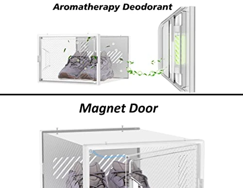SIMPDIY Shoe Storage, 12 Pack Large Shoe Organizer For Closet, Shoe Boxes Clear Plastic Stackable Shoe Storage Boxes For Size 13 2 SIMPDIY Shoe Storage, 12 Pack Large Shoe Organizer For Closet, Shoe Boxes Clear Plastic Stackable Shoe Storage Boxes For Size 13 - Image 2