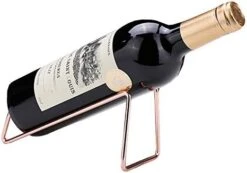 CdyBox Creative Metal Red Wine Rack Single Wine Bottle Holder Rack Display For Home Living Room Wine Rack (Silver) -Songmics Furniture Shop 41E DLD4ssL. AC