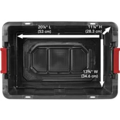 Sterilite 14649006 15 Gallon/57 Liter Industrial Tote, Black Lid & Base W/ Racer Red Latches, 6-Pack 15 Sterilite 14649006 15 Gallon/57 Liter Industrial Tote, Black Lid & Base W/ Racer Red Latches, 6-Pack -Songmics Furniture Shop 41E063ojb0L