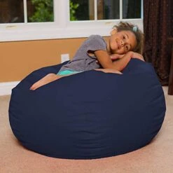 Posh Creations Bean Bag Chair For Kids, Teens, And Adults Includes Removable And Machine Washable Cover, Solid Navy Blue, 38in - Large 9 Posh Creations Bean Bag Chair For Kids, Teens, And Adults Includes Removable And Machine Washable Cover, Solid Navy Blue, 38in - Large -Songmics Furniture Shop 41E2dTLggrL