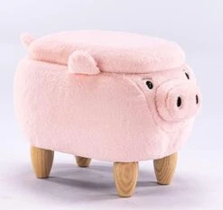 Home 2 Office Cow Ottoman For Kids' Bedroom, Playroom, Nursery, And Living Room, Animal Ottoman With Storage, Footstool For Kids, Black/White -Songmics Furniture Shop 41E4ZN3K3UL. AC