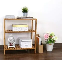 Kinsuite 3-Tier Bamboo Shelf Plant Flower Stand Storage Rack Bathroom Kitchen Living Room Holder 11 Kinsuite 3-Tier Bamboo Shelf Plant Flower Stand Storage Rack Bathroom Kitchen Living Room Holder -Songmics Furniture Shop 41E6HNgPsOL. AC