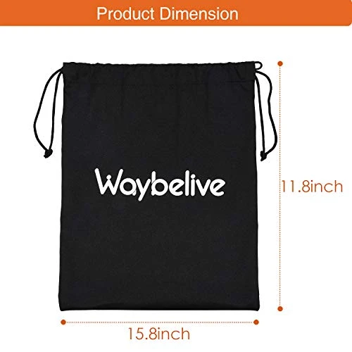 Waybelive 2 Pieces Bean Bag Game Carrying Bag, Canvas Cornhole Carrying Case With Cornhole Bean Bag Tote Carry Case, Weatherproof Bags, Black 2 Waybelive 2 Pieces Bean Bag Game Carrying Bag, Canvas Cornhole Carrying Case With Cornhole Bean Bag Tote Carry Case, Weatherproof Bags, Black - Image 2