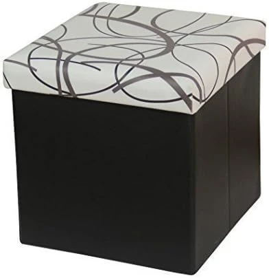 Otto & Ben Folding Chest With Memory Foam Seat Tufted Faux Leather Trunk Bedroom Ottomans Bench End Table, 45 Inch, Black 10 Otto & Ben Folding Chest With Memory Foam Seat Tufted Faux Leather Trunk Bedroom Ottomans Bench End Table, 45 Inch, Black - Image 10