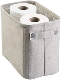 MDesign Narrow Fabric Storage Bin Basket With Handles For Bathroom Closet, Vanity, Cabinet, Cubby, Countertop, Tall Slim Baskets For Towels, Toilet Tissue, Crane Collection - Light Gray 18 MDesign Narrow Fabric Storage Bin Basket With Handles For Bathroom Closet, Vanity, Cabinet, Cubby, Countertop, Tall Slim Baskets For Towels, Toilet Tissue, Crane Collection - Light Gray -Songmics Furniture Shop 41EJdv9 vnL. AC