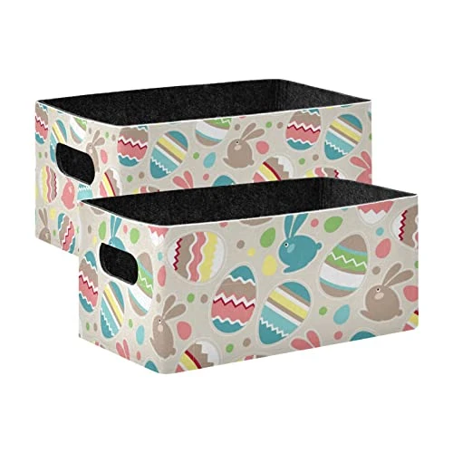 Spring Easter Eggs Rabbits Storage Basket Felt Storage Bin Collapsible Felt Storage Foldable Boxes Containers Organizer For Clothes Towels Magazine 1 Spring Easter Eggs Rabbits Storage Basket Felt Storage Bin Collapsible Felt Storage Foldable Boxes Containers Organizer For Clothes Towels Magazine
