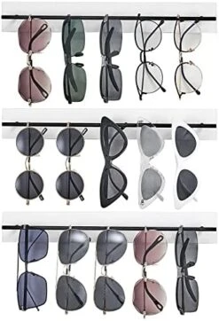 Mkono Wood Sunglasses Storage Organizer Wall Mounted Eyeglasses Holder Eyewear Display Rack Rustic Home Decor, Set Of 3, Brown -Songmics Furniture Shop 41EWAqQmSvL. AC