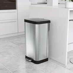 Glad Stainless Steel Step Trash Can With Clorox Odor Protection | Large Metal Kitchen Garbage Bin With Soft Close Lid, Foot Pedal And Waste Bag Roll Holder, 20 Gallon, Stainless 14 Glad Stainless Steel Step Trash Can With Clorox Odor Protection | Large Metal Kitchen Garbage Bin With Soft Close Lid, Foot Pedal And Waste Bag Roll Holder, 20 Gallon, Stainless -Songmics Furniture Shop 41EYj4i76iL