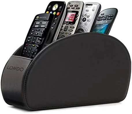 Londo Remote Control Holder With 5 Pockets - Store DVD, Blu-Ray, TV, Roku Or Apple TV Remotes - PU Leather With Suede Lining - Slim, Compact Living Or Bedroom Storage 7 Londo Remote Control Holder With 5 Pockets - Store DVD, Blu-Ray, TV, Roku Or Apple TV Remotes - PU Leather With Suede Lining - Slim, Compact Living Or Bedroom Storage - Image 7