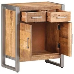 BDBHAVB Kitchen Sideboard, Multifunctional Sideboard, Sideboard, Strong And Sturdy Suitable For Kitchen, Dining Room, Living Room 23.6"x13.8"x28.3" Rough Mango Wood 7 BDBHAVB Kitchen Sideboard, Multifunctional Sideboard, Sideboard, Strong And Sturdy Suitable For Kitchen, Dining Room, Living Room 23.6"x13.8"x28.3" Rough Mango Wood -Songmics Furniture Shop 41EjTP9uz8S