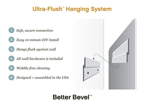 Better Bevel 23.5" X 30.5" Frameless Scalloped Oval Mirror | 1" Beveled Edge | Bathroom Wall Mirror 2 Better Bevel 23.5" X 30.5" Frameless Scalloped Oval Mirror | 1" Beveled Edge | Bathroom Wall Mirror - Image 2