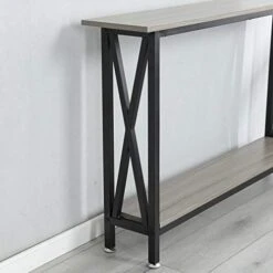 Soges Console Table Sofa Table Entry Way Table With Shelves Side Table For Living Room, Hallway, Office Grey DX-125-SW 8 Soges Console Table Sofa Table Entry Way Table With Shelves Side Table For Living Room, Hallway, Office Grey DX-125-SW -Songmics Furniture Shop 41ElMTFPcbL