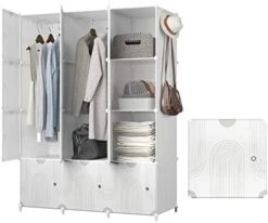 JOISCOPE Portable Closet For Hanging Clothes, Combination Armoire, Modular Cabinet For Space Saving, Ideal Storage Organizer Cube For Books, Toys, 8 Cubes 23 JOISCOPE Portable Closet For Hanging Clothes, Combination Armoire, Modular Cabinet For Space Saving, Ideal Storage Organizer Cube For Books, Toys, 8 Cubes -Songmics Furniture Shop 41EspVuHwtL. AC