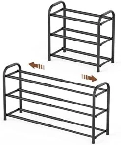 Gonfoam 3-Tier Expandable Shoe Rack,Adjustable Shoe Shelf Storage Organizer Heavy Duty Metal Free Standing Shoe Rack For Entryway Closet Doorway (Black) 21 Gonfoam 3-Tier Expandable Shoe Rack,Adjustable Shoe Shelf Storage Organizer Heavy Duty Metal Free Standing Shoe Rack For Entryway Closet Doorway (Black) -Songmics Furniture Shop 41Et bBjTDL. AC