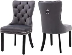 Civama Velvet Loveseat Settee, Nikki Collection Modern Dining Chair, Upholstered Contemporary Banquette Bench With Back, Button Tufted Comfy Accent Sofa Couch With Solid Wood Legs, Black -Songmics Furniture Shop 41EveTl71cL. AC