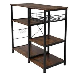 Bakers Racks For Kitchens With Storage Coffee Bar Table Station Coffee Bar Stand Racks For Kitchen Storage Bakers Rack For Plants Coffee Bar Shelf Pantry Door Rack -Songmics Furniture Shop 41EwwFwGumL