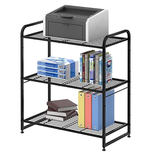 Simple Trending 3-Tier Stackable Wire Shelving Unit Storage Rack, Expandable & Adjustable Kitchen Storage Cabinet Shelf Organizer, Black 4 Simple Trending 3-Tier Stackable Wire Shelving Unit Storage Rack, Expandable & Adjustable Kitchen Storage Cabinet Shelf Organizer, Black - Image 4