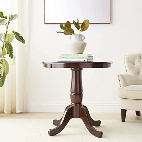 International Concepts 30-Inch Round By 30-Inch Round Top Ped Table, Rich Mocha 2 International Concepts 30-Inch Round By 30-Inch Round Top Ped Table, Rich Mocha - Image 2