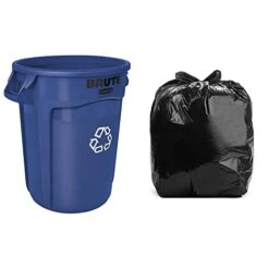 Rubbermaid Commercial Products BRUTE Heavy-Duty Trash/Garbage Can, 20-Gallon, Gray, Wastebasket For Home/Garage/Mall/Office/Stadium/Bathroom, Pack Of 6 -Songmics Furniture Shop 41F2LnXR2wL