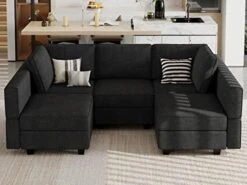 Belffin Modular Sectional Couch U-Shape Modulars Reversible Sectional Sofa Convertible Chaise Sofa With Storage Grey 29 Belffin Modular Sectional Couch U-Shape Modulars Reversible Sectional Sofa Convertible Chaise Sofa With Storage Grey -Songmics Furniture Shop 41FFvY3d1zL. AC