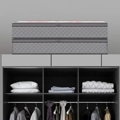 ZenTiky Under Bed Storage, 3 Pack Fabric Under Bed Storage Containers With Reinforced Handles And Clear Window, Foldable Bedroom Organizer Bags Bin For Clothes Storage,Blanket Storage,Comforter Storage Bag(39.4x19.7x7.1 Inch) -Songmics Furniture Shop 41FJIodNdSL