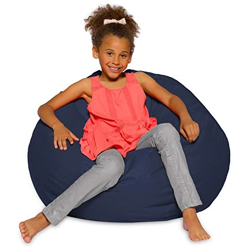 Posh Creations Bean Bag Chair For Kids, Teens, And Adults Includes Removable And Machine Washable Cover, Solid Navy Blue, 38in - Large 1 Posh Creations Bean Bag Chair For Kids, Teens, And Adults Includes Removable And Machine Washable Cover, Solid Navy Blue, 38in - Large