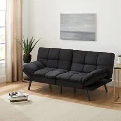 TJLSS Memory Foam Futon Multifunctional Convertible Folding Bed Sofa