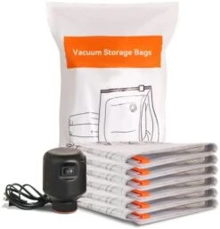 Wevac Jumbo Vacuum Storage Bag (Jumbo X 6) | Space Saver With Premium Electric Pump | Double Zip Seal | Special-Grip Clip | Ideal For Clothes, Blanket Compression And Travelling -Songmics Furniture Shop 41FcUSKZqLL. AC