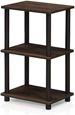 FURINNO 3 Shelves, Turn-N-Tube Ladder Space Shelf, Walnut/Brown -Songmics Furniture Shop 41Fgj16rIeL. AC