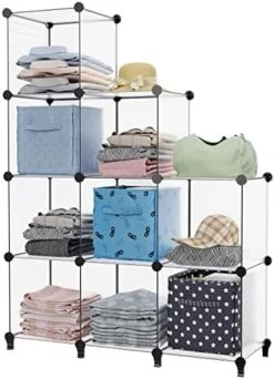 HOMIDEC Closet Organizer, 9-Cube Closet Organizers And Storage, Portable Closet Storage Shelves, Closet Organizers And Storage Shelves, Clothes Storage Organizer For Garment Racks, Closet, Wardrobe -Songmics Furniture Shop 41FsYMIbpTL. AC