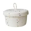 LUOZZY Magazine Basket Cosmetic Organizer Rope Storage Basket For Organizing And Storage Box With Lid