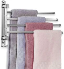 Black Towel Rack JSVER Swivel Towel Rack Wall Mounted, SUS304 Stainless Steel Towel Bar, Space Saving Towel Holder, Towel Racks For Bathroom -Songmics Furniture Shop 41Fvrz3MXeL. AC