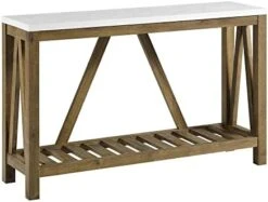 Walker Edison Modern Farmhouse Accent Entryway / Living Room End Table, 52 Inch, Color-Marble And Walnut -Songmics Furniture Shop 41G mu4pXXL. AC