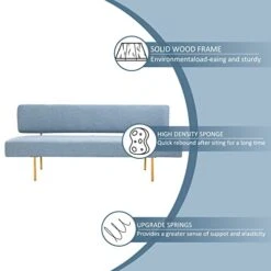 MOJAY 1 Loveseat Sofa And 2 Accent Chairs Set Couches For Living Room Furniture Set With Golden Legs For Bedroom -Songmics Furniture Shop 41G9UrHF2WL