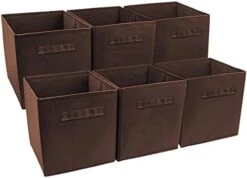 Sorbus Foldable Storage Cubes - 6 Fabric Baskets For Organizing Pantry, Closet, Shelf, Nursery, Playroom, Toy Box, Cubby - 11 Inch Dual Handle Collapsible Closet Organizers And Storage Bins (Green) -Songmics Furniture Shop 41GBNbCPMsL. AC
