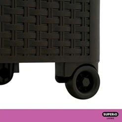 Superio Drawer Woven Dresser- Grey Wicker Storage Cabinet, Dresser With Wheels, For Cloths, Toys, In Bedrooms, Playrooms, Dorm Room, Closet (3 Drawer) -Songmics Furniture Shop 41GEbwMcrXL