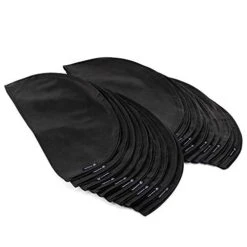 HANGERWORLD 20 Pack Gusseted Shoulder Dust Covers Garment Protector Bags For Closet Storage (20 Pack, Black)