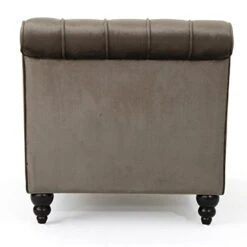 Christopher Knight Home Rubie Velvet Chaise, Grey 54D X 28.5W X 30.25H In -Songmics Furniture Shop 41GTvsER64L