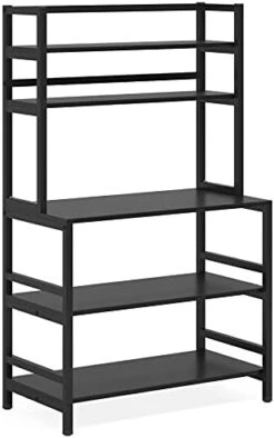 Tribesigns 5-Tier Kitchen Bakers Rack With Hutch, Industrial Microwave Oven Stand, Free Standing Kitchen Utility Cart Storage Shelf Organizer (White) -Songmics Furniture Shop 41GXVPU HcL. AC