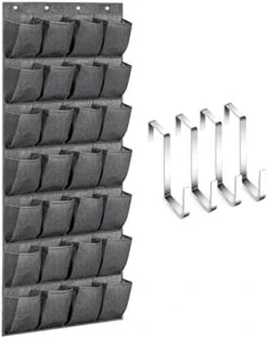 KEETDY 28 Large Clear Over The Door Shoe Rack With Crystal Pockets Hanging Shoe Organizer Storage Shoe Holder For Closet Hanger, White -Songmics Furniture Shop 41Ga8Bnz1TL. AC