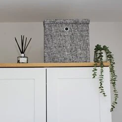 JVL Urban Square Paper Lidded Storage Basket -Songmics Furniture Shop 41GcgePUkmL