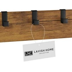 Lavish Home Entryway Coat Rack-Metal Hall Tree-Storage Bench, 9 Hooks, 2 Shelves For Shoes & Hanging Rod-Rustic Farmhouse Design Mudroom Organizer, 73", Brown -Songmics Furniture Shop 41Gf8CHQ9gL