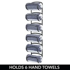 MDesign Steel Towel Holder For Bathroom Wall - Wall Mounted Organizer For Rolled Towels And Bath Robes - Six Level Wall Mount Towel Storage Rack - Bathroom Towel Organizer - Hyde Collection - Black 15 MDesign Steel Towel Holder For Bathroom Wall - Wall Mounted Organizer For Rolled Towels And Bath Robes - Six Level Wall Mount Towel Storage Rack - Bathroom Towel Organizer - Hyde Collection - Black -Songmics Furniture Shop 41GxzMBAE8L