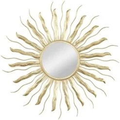 CosmoLiving By Cosmopolitan Metal Starburst Wall Mirror, 31" X 1" X 31", Gold -Songmics Furniture Shop 41Gy7UeLWJL. AC